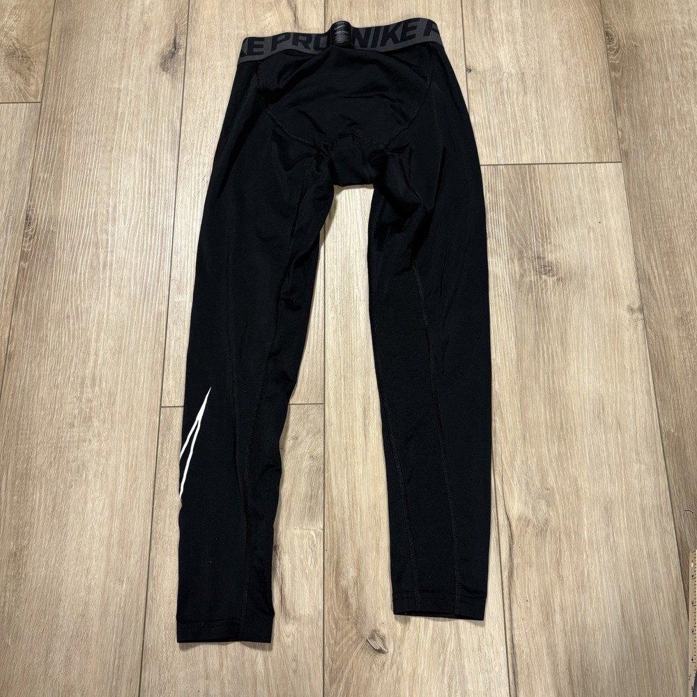 Nike‎ Pro Dri-FIT Boys (Youth) Full Length Tights Black Medium HOLE IN KNEE - Picture 7 of 7